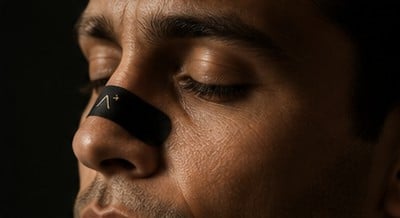 Deportista usando una tira nasal IAM
